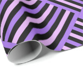 Papier Cadeau Motif rayé bleu-noir mou (Coin rond)