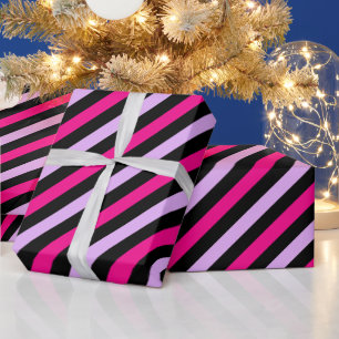 Papier Cadeau Motif rayé bleu-noir mou