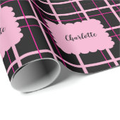 Papier Cadeau Motif rayé cool (Coin rond)
