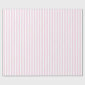 Papier Cadeau Motif rayé de rose et blanc (Plat)