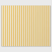 Papier Cadeau Motif rayé jaune clair et blanc  (Plat)