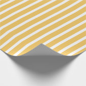 Papier Cadeau Motif rayé jaune clair et blanc  (Coin)