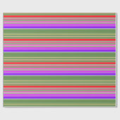 Papier Cadeau Motif rayé multicolore (Plat)