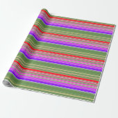 Papier Cadeau Motif rayé multicolore (Déroulé)