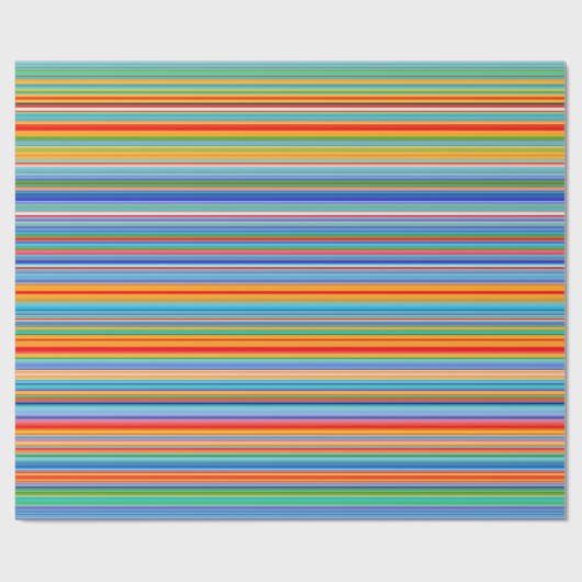 Papier Cadeau Motif rayé multicolore (Plat)