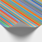 Papier Cadeau Motif rayé multicolore (Coin)