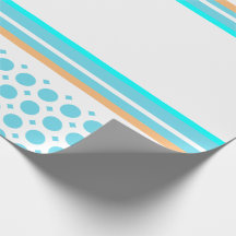 Motif rayé orange aqua bleu fête