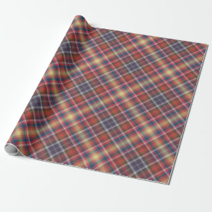 Papier Cadeau Motif rayures colorées automne et hiver
