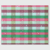 Papier Cadeau Motif rayures de Noël classique (Plat)