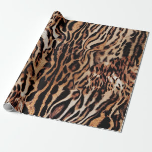 Papier Cadeau Motif Rayures de Tigre