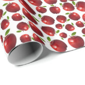 Papier Cadeau Motif Red Apple (Coin rond)