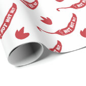 Papier Cadeau Motif Red Chili Peppers (Coin rond)