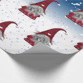 Papier Cadeau Motif Red Gnomes (Coin)