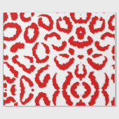 Papier Cadeau Motif Red Leopard (Plat)