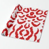 Papier Cadeau Motif Red Leopard (Déroulé)