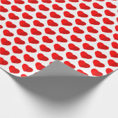 Papier Cadeau Motif Red Paper Hearts (Coin)
