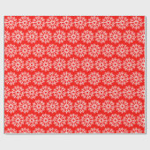 Papier Cadeau Motif Red Snowflake (Plat)
