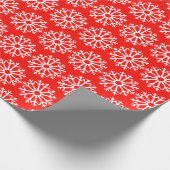 Papier Cadeau Motif Red Snowflake (Coin)
