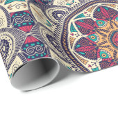 Papier Cadeau Motif réglable Mandala marocain  (Coin rond)