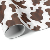 Papier Cadeau Motif repéré par cuir occidental de cheveux de (Coin rond)