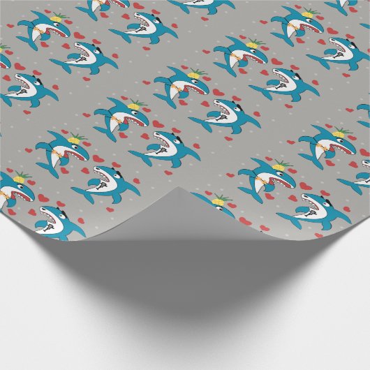 Papier Cadeau Motif requin (Coin)