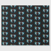 Papier Cadeau Motif Requin Noir (Plat)