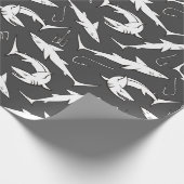 Papier Cadeau Motif requins et crochets (Coin)