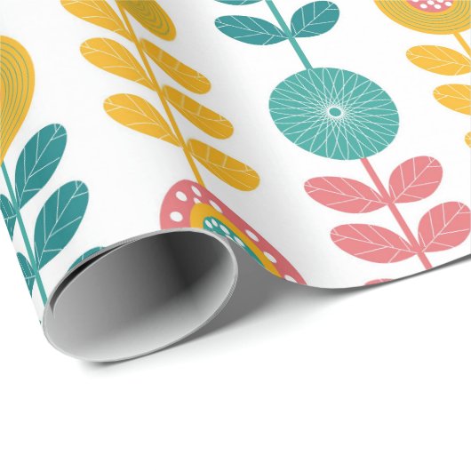 Papier Cadeau Motif rétro (Coin rond)