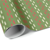 Papier Cadeau Motif rétro à pointes de Noël (Coin rond)