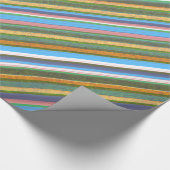 Papier Cadeau Motif rétro à rayures (Coin)