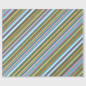 Papier Cadeau Motif rétro à rayures (Plat)