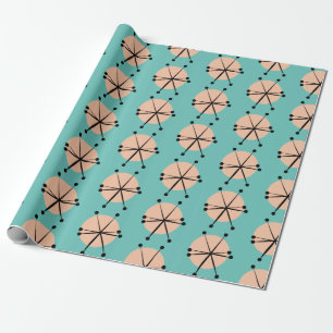 Papier Cadeau Motif Retro Atomic Stars