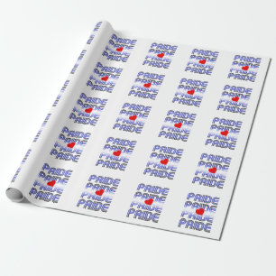 Papier Cadeau Motif rétro Coeur en cuir
