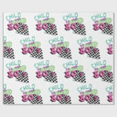 Papier Cadeau Motif rétro des années 80 (Plat)