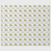 Papier Cadeau Motif rétro géométrique angulaire (Plat)