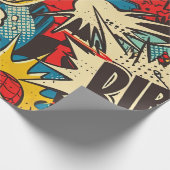 Papier Cadeau Motif Retro Vintage Comics (Coin)