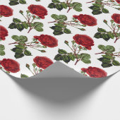 Papier Cadeau Motif romantique de Roses rouges (Coin)