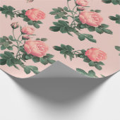 Papier Cadeau Motif rose (Coin)