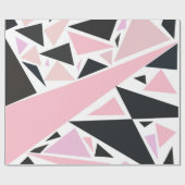 Papier Cadeau Motif rose artistique de triangles d'abrégé sur (Plat)