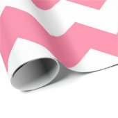 Papier Cadeau Motif rose Chevron (Coin rond)