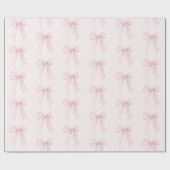 Papier Cadeau Motif rose Coquette Bow (Plat)
