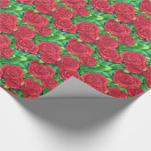 Papier Cadeau Motif Rose couleur rouge/Crimson (Coin)