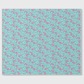 Papier Cadeau Motif rose de Flamants roses (Plat)