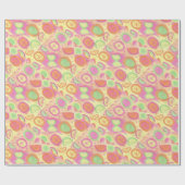 Papier Cadeau Motif rose de limonade (Plat)