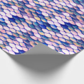 Papier Cadeau Motif rose de peau de sirène (Coin)
