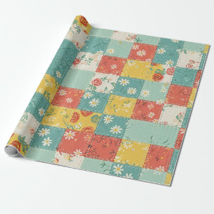 Papier Cadeau Motif Rose de Printemps Pastel