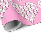PAPIER CADEAU MOTIF ROSE DE RUBANS (Coin rond)