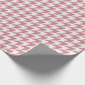 Papier Cadeau Motif rose de textile de pied-de-poule (Coin)