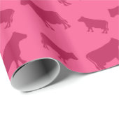Papier Cadeau Motif rose de vache (Coin rond)
