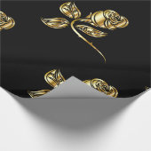 Papier Cadeau Motif Rose d'or (Coin)
